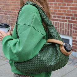 By Str Maria Flettet Skuldertaske Army