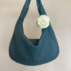 By Str Maria Flettet Skuldertaske Petroleum