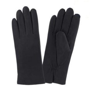 Damehandske i lkkert glat lammeskind Sort