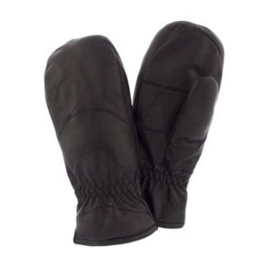 Klassiske sorte dameluffer i bldt glat skind – parvis