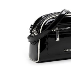 Emily & Noha skuldertaske i Sort Lak