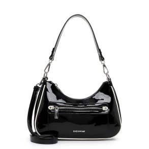 Emily & Noha Skuldertaske Sort Lak