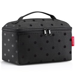 Reisenthel Glossy Dots beautyboks i sort set forfra