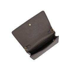 �ben Gabriella G Firenze Queen m�rkebrun clutch med indvendige rum, kortlommer og beslag til k�derem