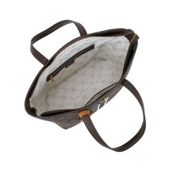 �ben Gabriella G Firenze Tiziana shopper med rummeligt hovedrum, lyst m�nstret foer og indvendig lynl�slomme