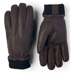 HESTRA Tore Herre Hjorteskindshandske Chocolate  Str. 10
