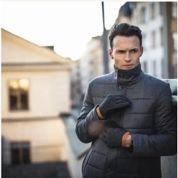 HESTRA Deerskin Wool Tricot Skindhandsker Koks/Sort 