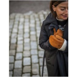 HESTRA Sheepskin Mitt Dameluffe i Cork