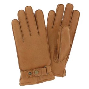 Herrehandske i hjorteskind i Cognac farve