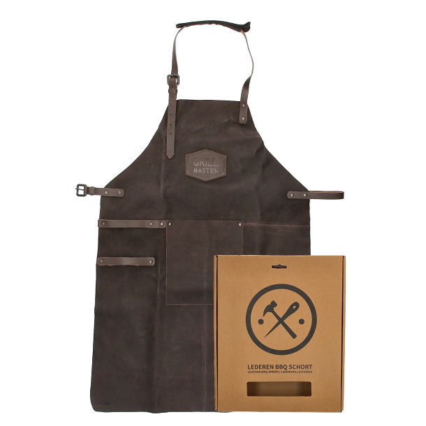 Hide &amp; Stitches Lderforklde Mrkebrun