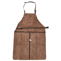 Hide &amp; Stitches Lderforklde Mrkebrun