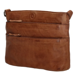 Hide & Stitches Paint Rock Skuldertaske Cognac 