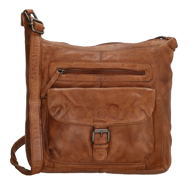 Hide &amp; Stitches Paint Rock Skuldertaske Cognac 20410-005