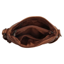  Hide & Stitches Paint Rock Skuldertaske Cognac 