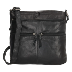 Hide & Stitches Paint Rock Skuldertaske Sort