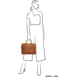 Hide &amp; Stitches Hunter Arbejdstaske 15.6" Cognac