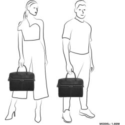 Hide & Stitches Idaho Businesstaske 15.6" Brun 20965-006