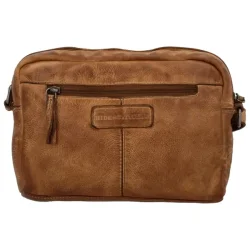Hide & Stitches Paint Rock skuldertaske cognac set bagfra