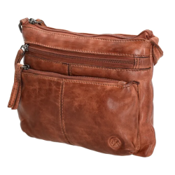 Hide & Stitches Skuldertaske Cognac