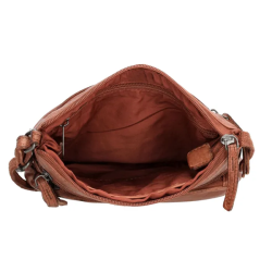 Hide & Stitches Skuldertaske Cognac