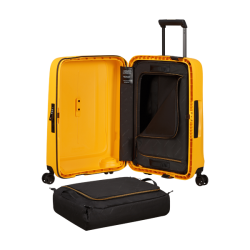 Samsonite Essens 55 cm kabinekuffert i gul �ben med organiserede rum og l�s indertaske