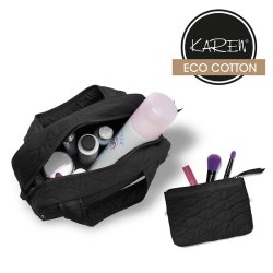 Karen 2-delt KO Toilettaskest Black Dots