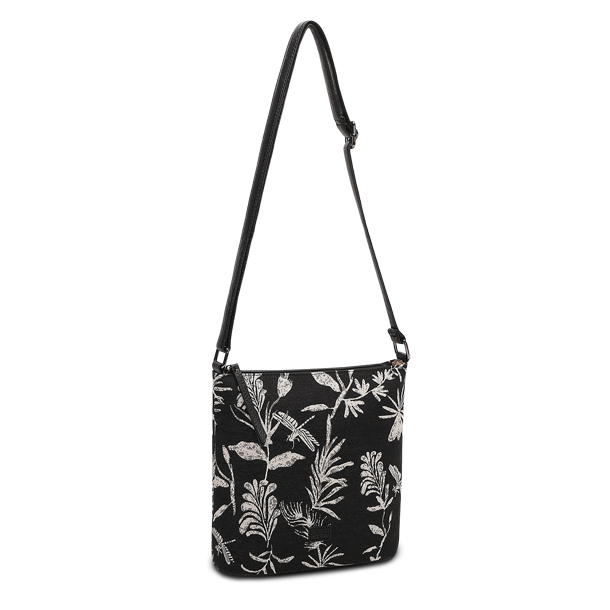 Lycke Flora Skuldertaske Sort Gobelin