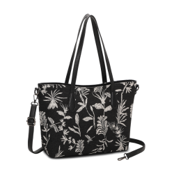 Lycke Flora Shopper Sort Gobelin
