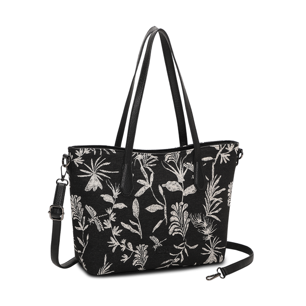 Lycke Flora Shopper Sort Gobelin