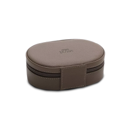 Lycke Egersund smykkeskrin taupe set bagfra med praktisk detaljer