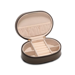 Lycke Egersund smykkeskrin taupe bent – indvendig inddeling til ringe og smykker