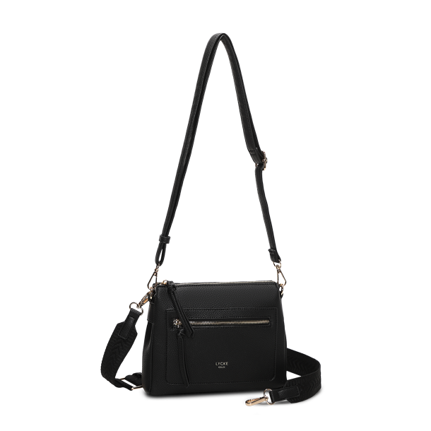 Lycke Oslo Sandnes crossover taske sort – med skulderrem og frontlomme