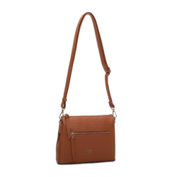 Lycke Oslo Sandnes crossover taske cognac – elegant design set fra siden