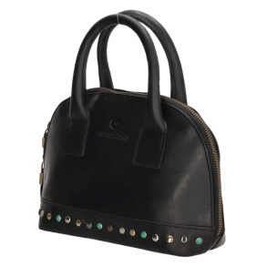 Micmacbags l�der h�ndtaske sort 