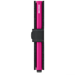 Secrid Miniwallet Matte Black-Fuchsia sideprofil