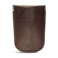 Pia Ries ngleklokke stor i brun skind set forfra