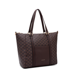 Puccini Louisa Shopper Brun Logo