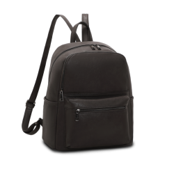 Puccini Mika rygsk i brun kunstlder set forfra med lynlslommer