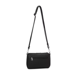 Bagside af Puccini crossover taske i sort med lynlslomme