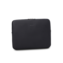 Puccini PC-mappe i navy kunstlder set forfra med lynlslukning