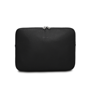 Puccini PC-mappe i sort kunstlder set forfra med lynlslukning