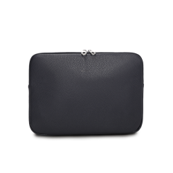 Puccini PC-mappe i navy kunstlder set forfra med lynlslukning