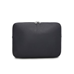 Puccini PC-mappe i navy kunstlder set forfra med lynlslukning