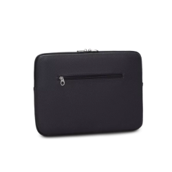 Bagside af Puccini PC-mappe i navy med lynlslomme