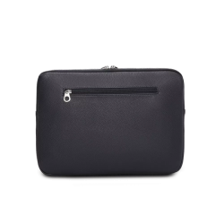 Bagside af Puccini PC-mappe i navy med lynlslomme