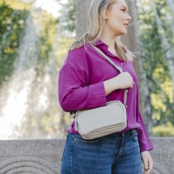 Puccini Skuldetaske Beige