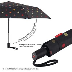 Reisenthel Pocket Duomatic Taskeparaply Dots Red