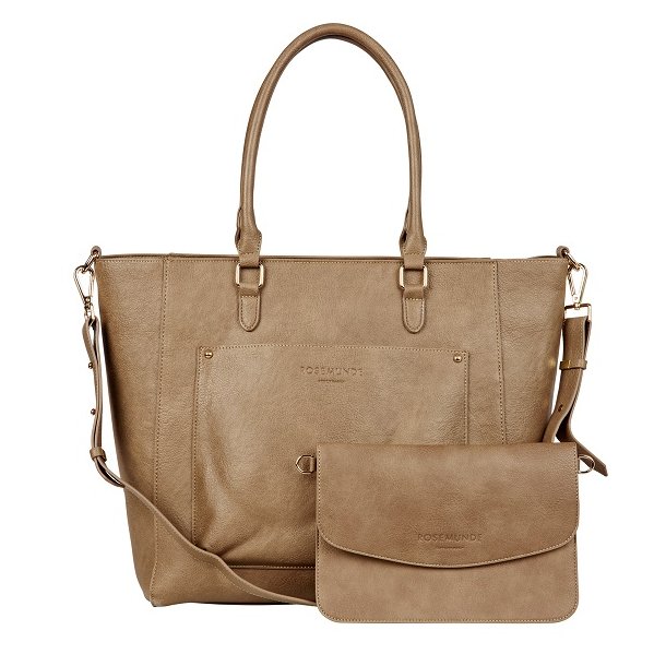 Rosemunde RBAndora Shopper med Clutch Clay/Gold B0256-6630