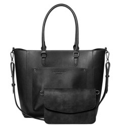 Rosemunde RBAndora Shopper med Clutch Black/Silver 