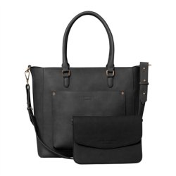 Rosemunde Shopper med Clutch Sort/Guld 